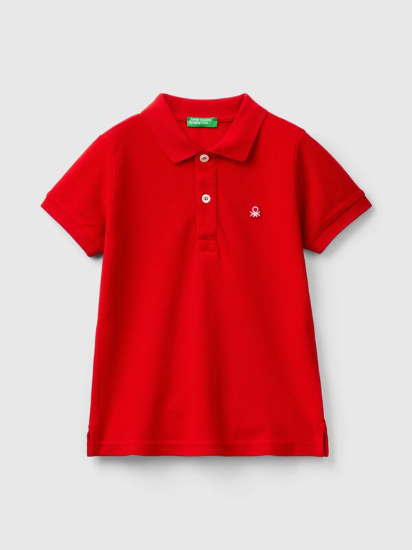 Polo de manga curta em algodão puro Menino