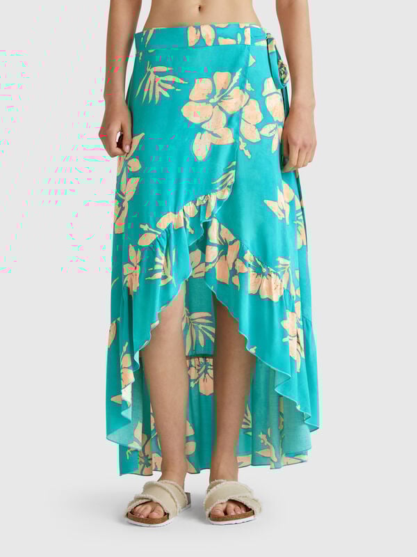 Pareo com estampa floral Mulher