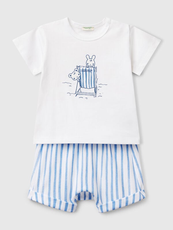 SET T-SHIRT+SHORTS Recém-nascido