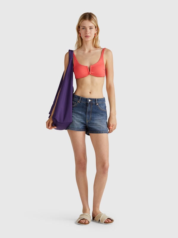 Bermudas jeans Mulher
