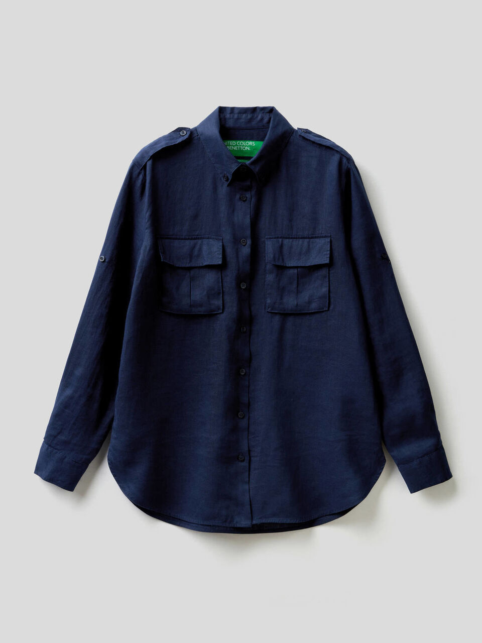 Camisa button down em puro linho image number 1