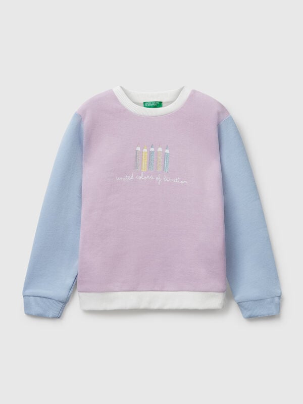 Sweat com estampa glitter Menina