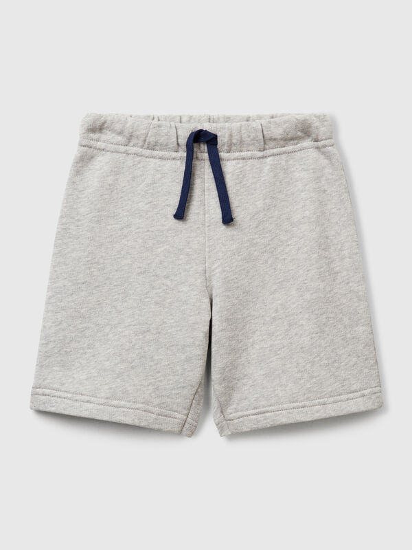 Bermudas em felpo de algodão Menino