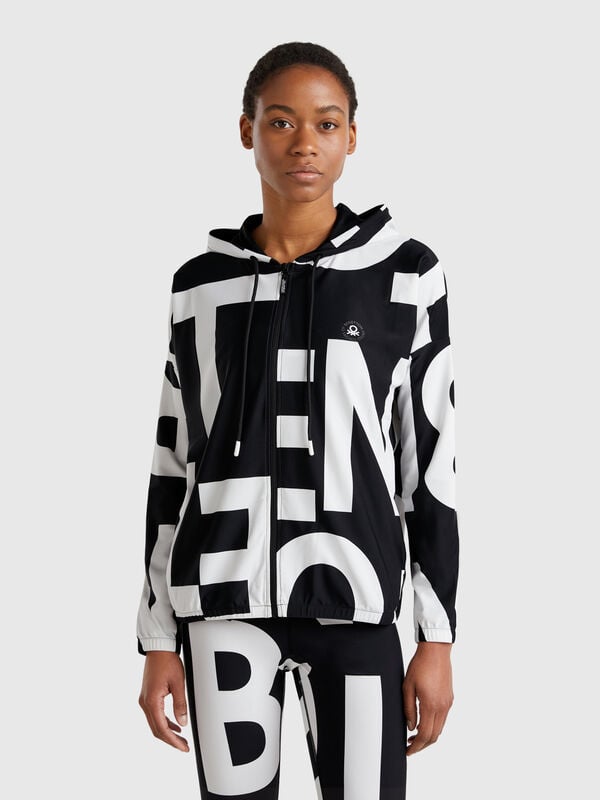 Sweat desportiva com estampa logótipo Mulher
