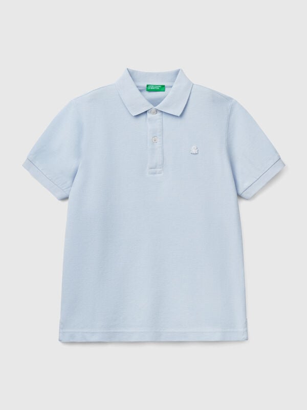 Polo slim fit em algodão puro Menino