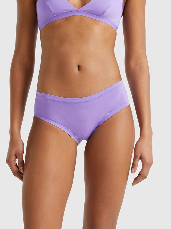 Slip de lateral alta em algodão super stretch Mulher