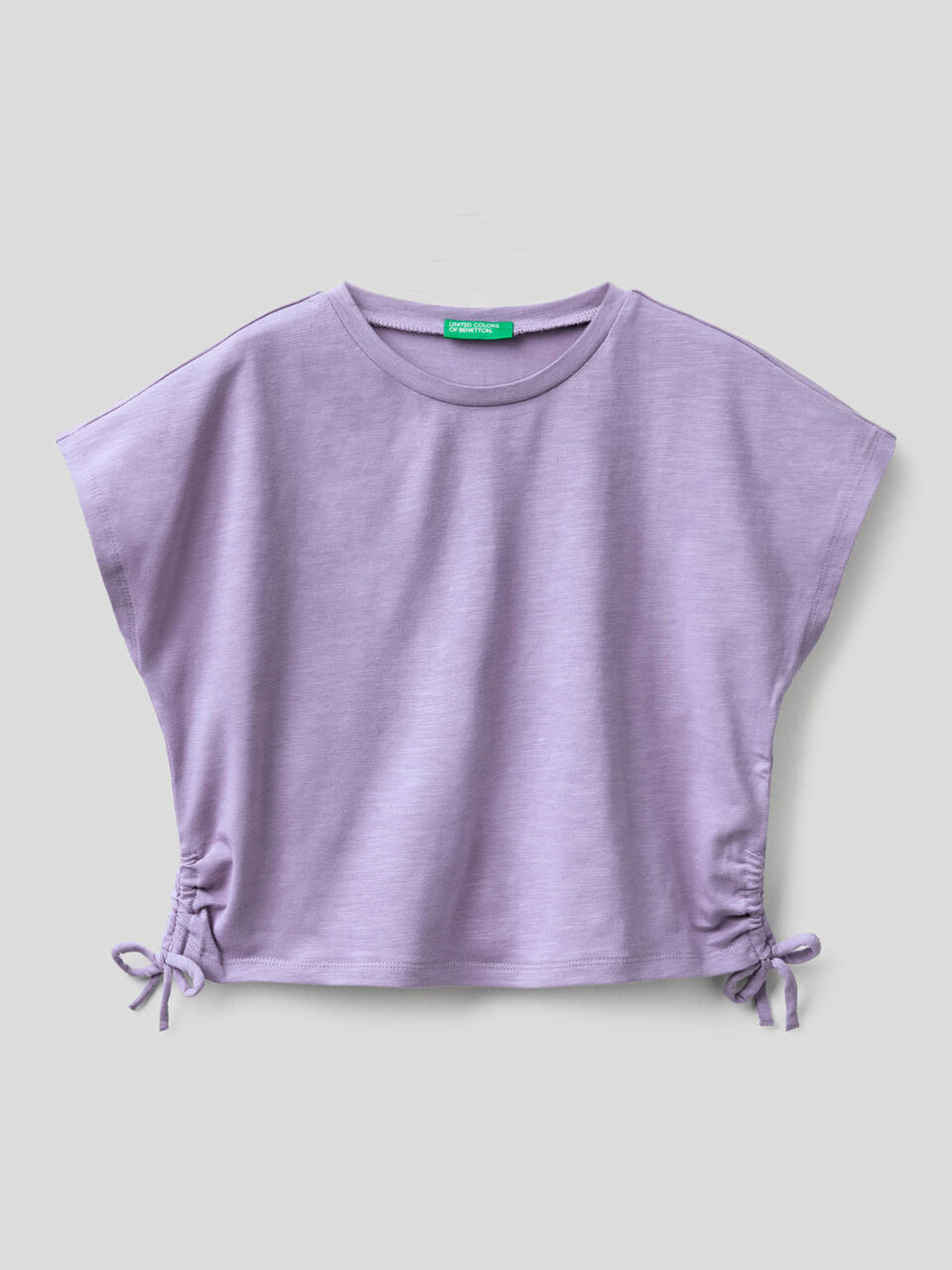 T-shirt em algodão stretch com lacinhos image number null