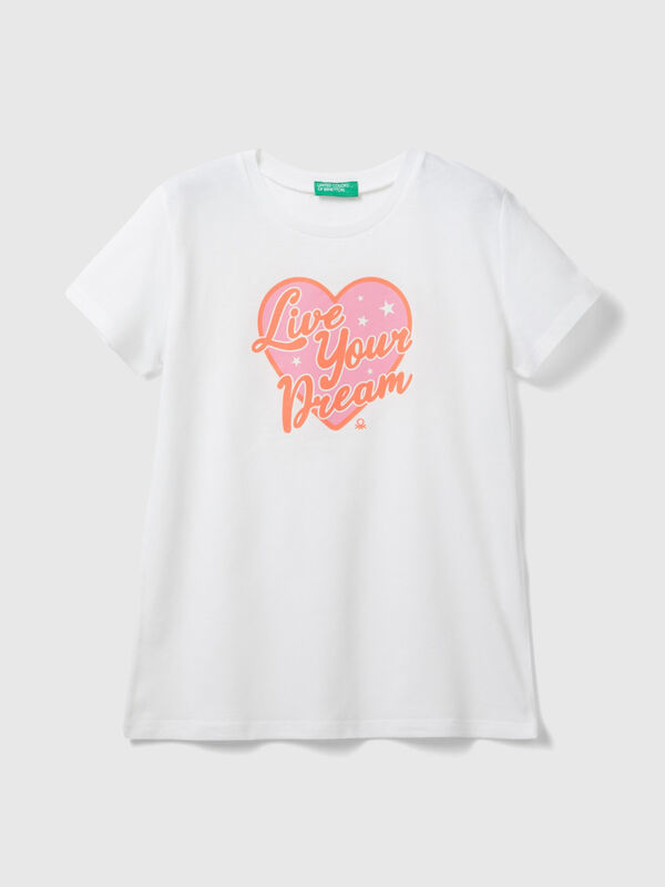 T-shirt com detalhes fluorescente Menina