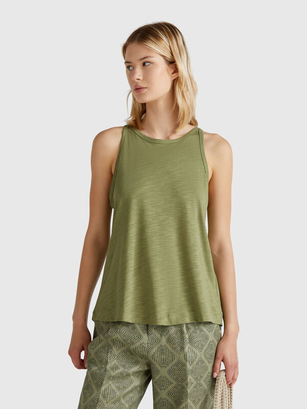 Top com decote americano Mulher