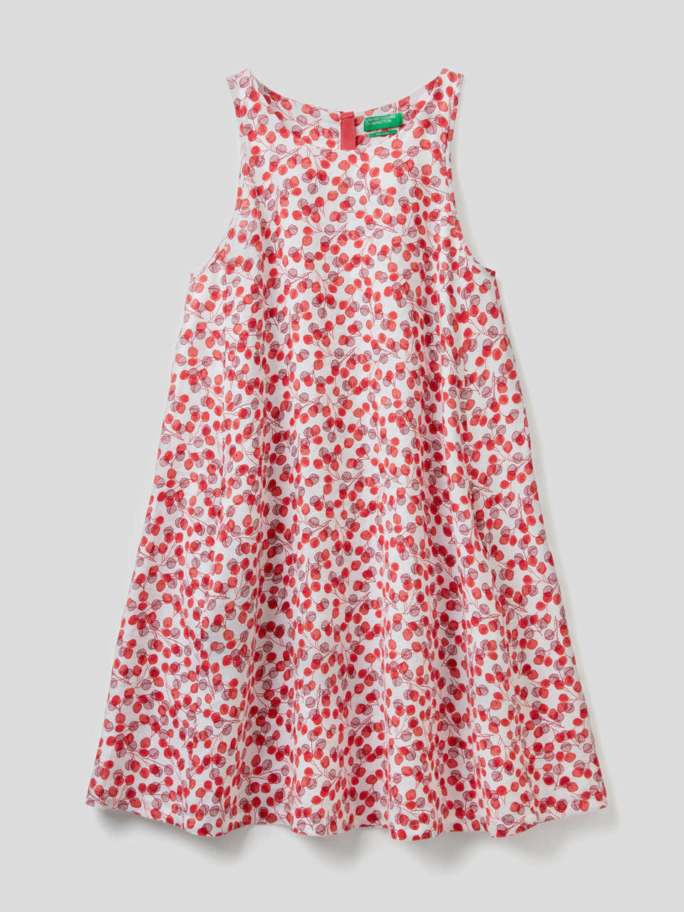 Vestido 100% linho com estampa padrão image number 1