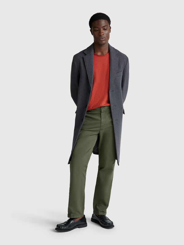 T-shirt em algodão flamé Homem