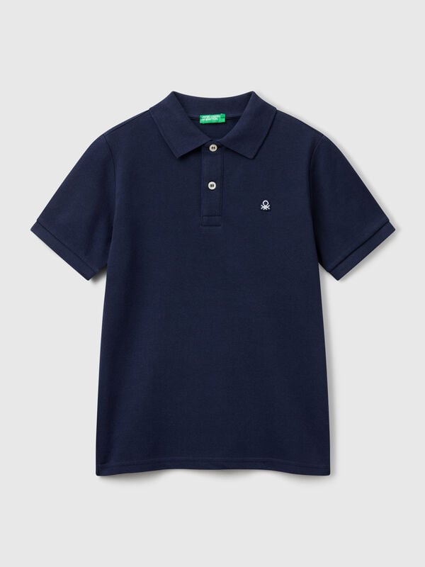 Polo slim fit em algodão puro Menino