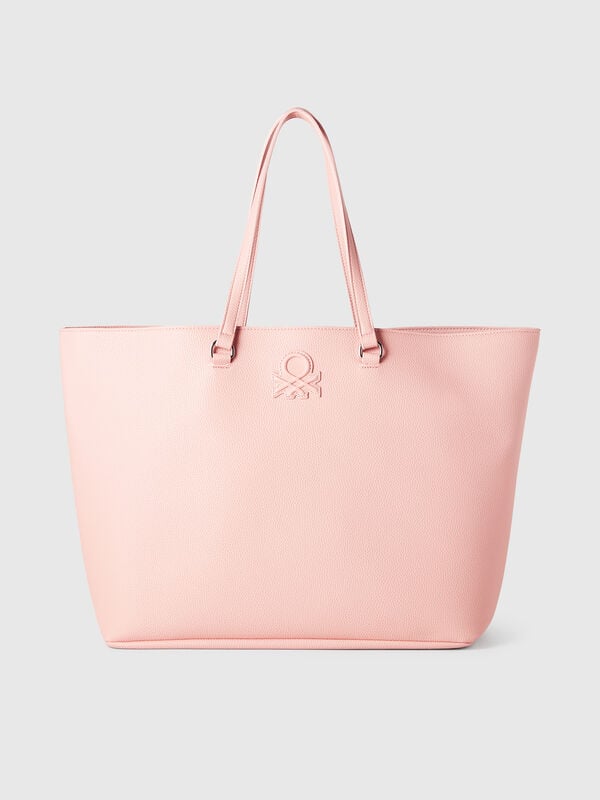 Tote bag em tecido efeito pele Mulher