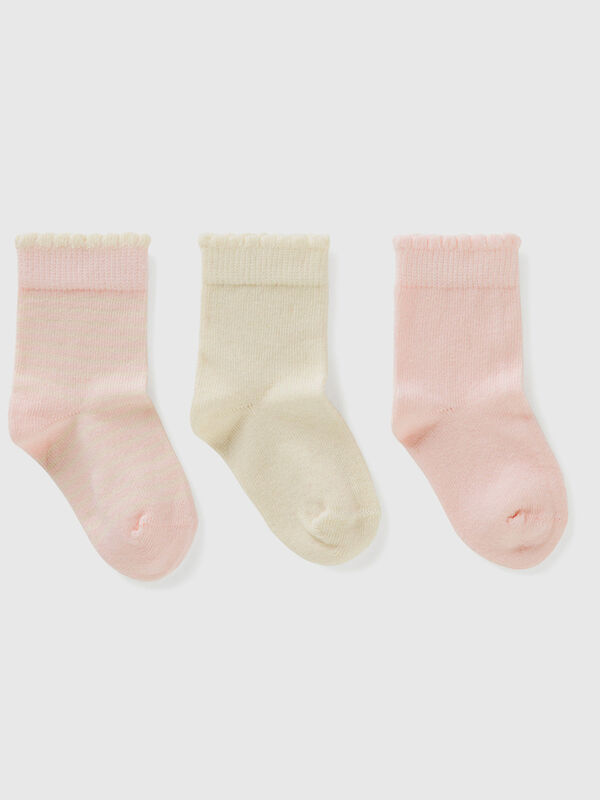 Set de meias em tons de rosa Recém-nascido