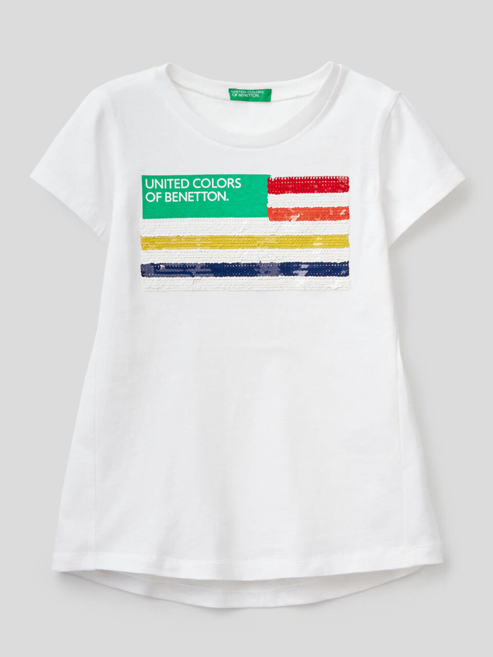 T-shirt em algodão com lantejoulas image number 1