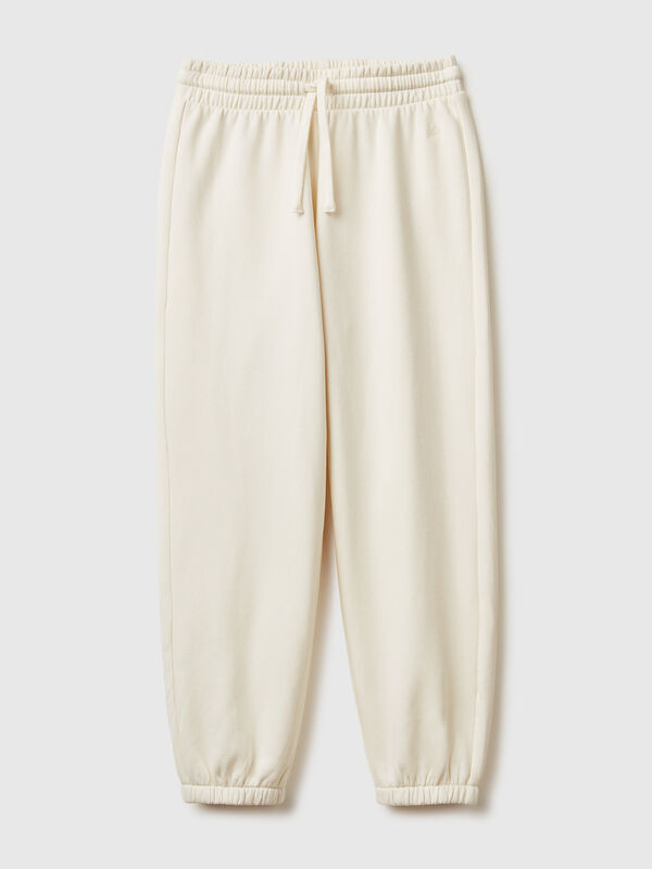 Joggers em felpo com cordão de ajuste Menina