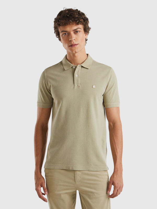 Polo regular fit verde sálvia Homem
