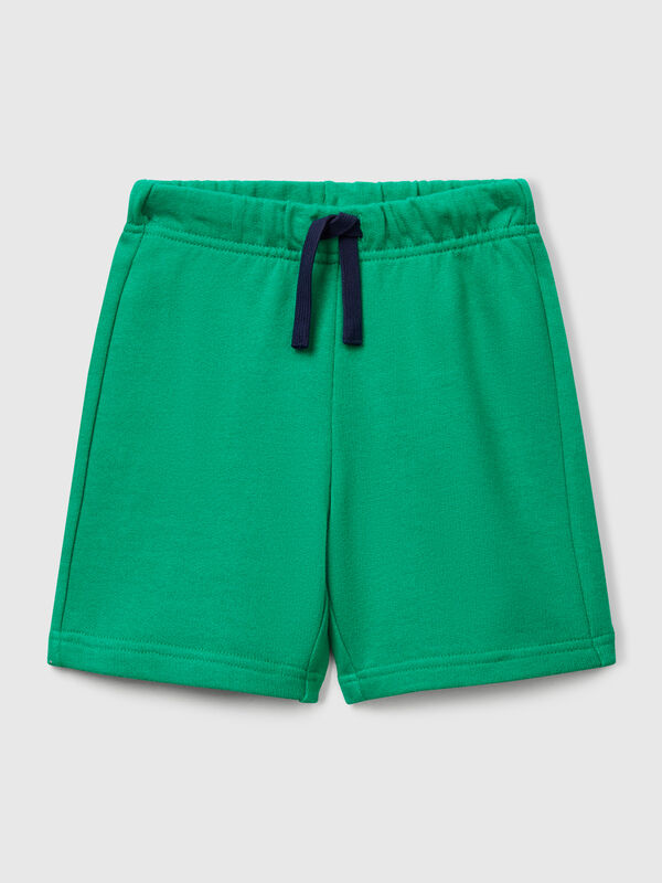 Bermudas em felpo de algodão Menino