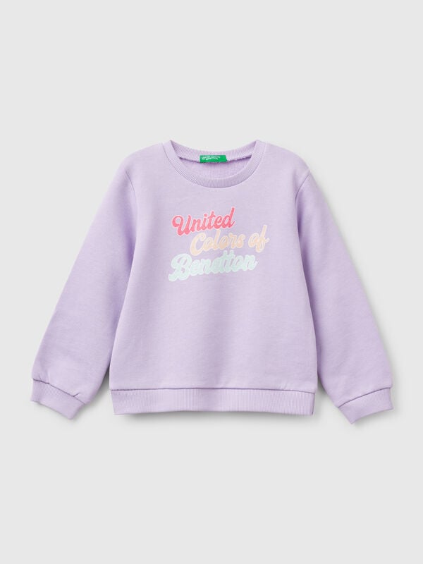 Sweat em algodão com estampa glitter Menina