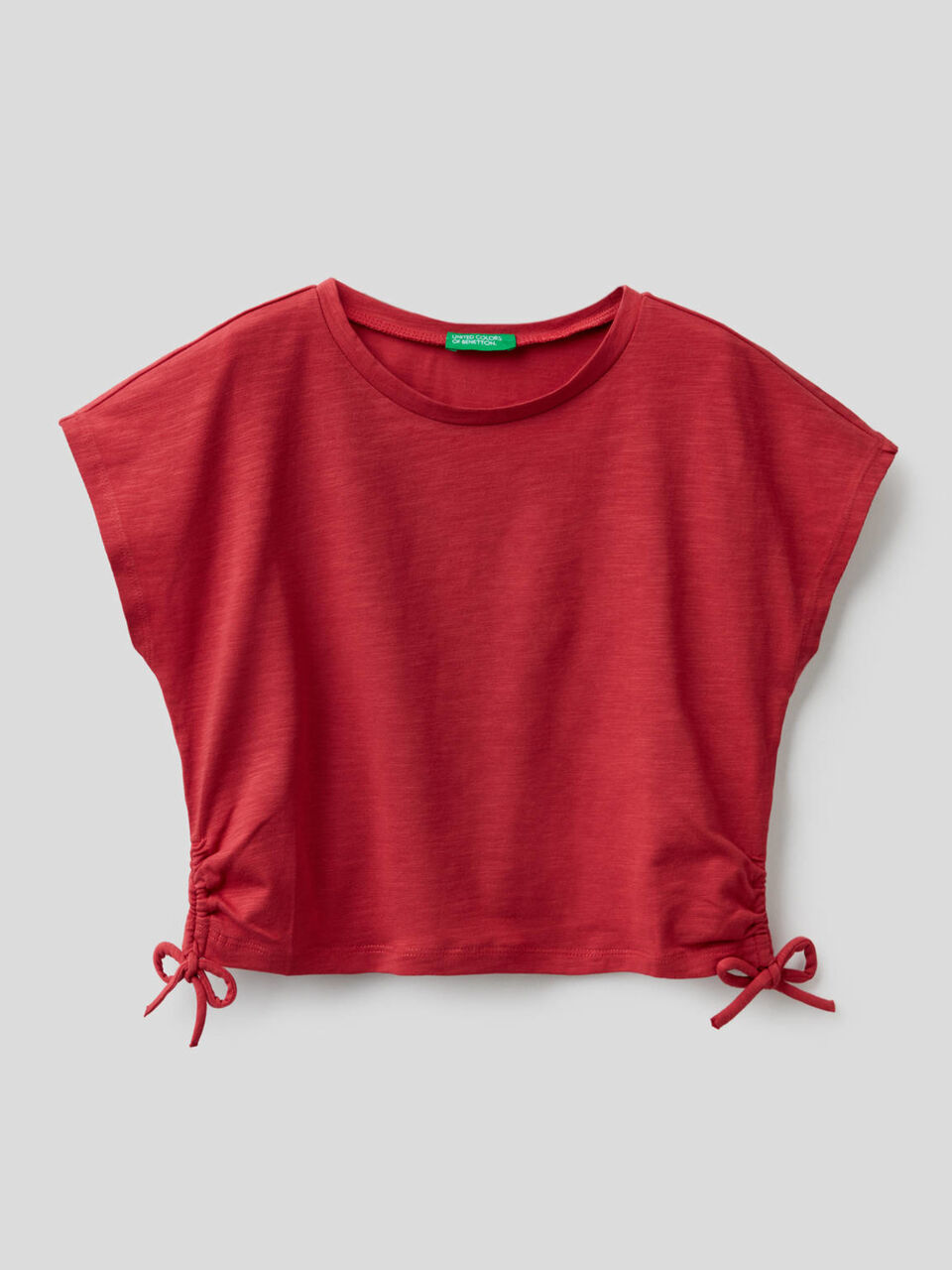 T-shirt em algodão stretch com lacinhos image number 1