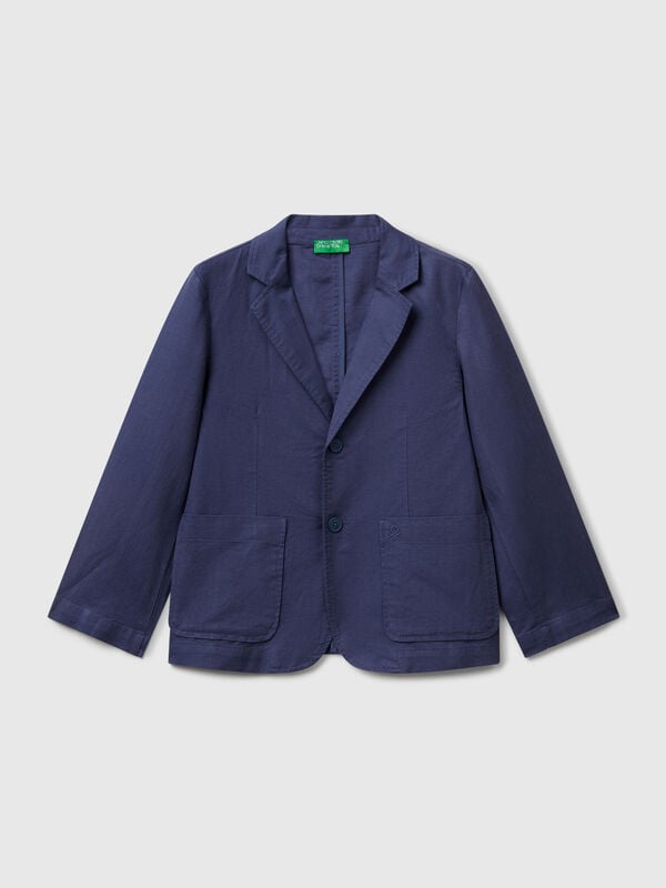 Blazer em mistura de linho Menino