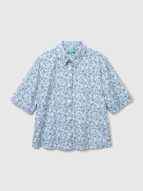 Camisa padrão de manga curta Mulher