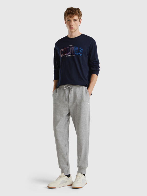 Joggers em felpo de algodão orgânico Homem