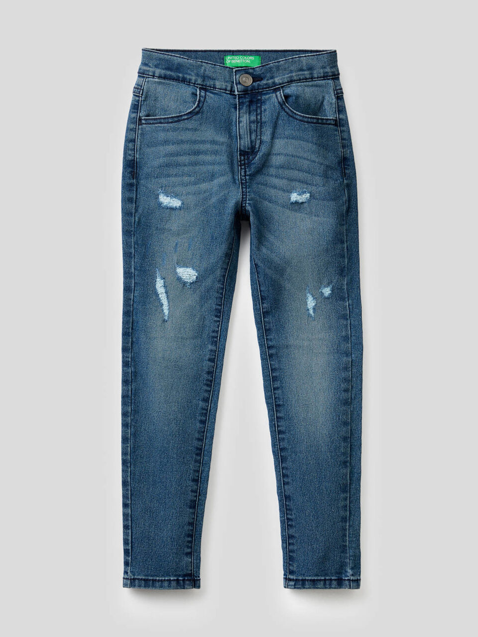 Jeans skinny fit de aparência desgastada image number null