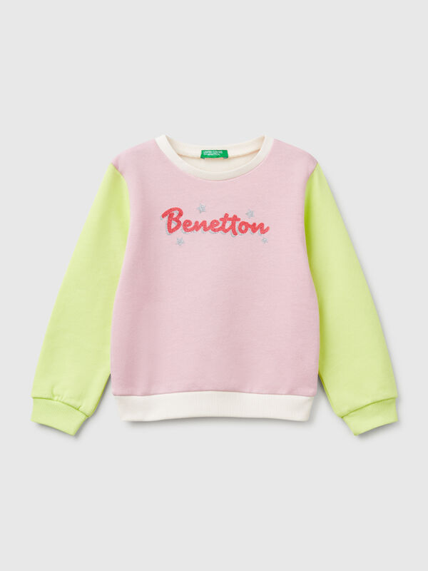 Sweat em algodão com estampa glitter Menina