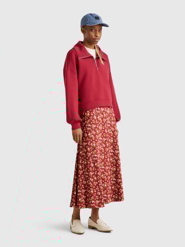 Saia às flores Mulher