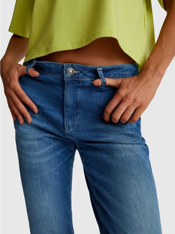 Chinos slim fit de jeans Mulher