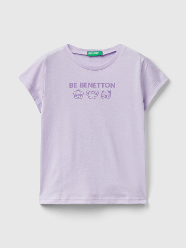 T-shirt 100% algodão com estampa Menina