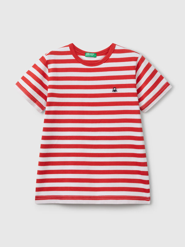 Camiseta listrada 100% algodão Menino