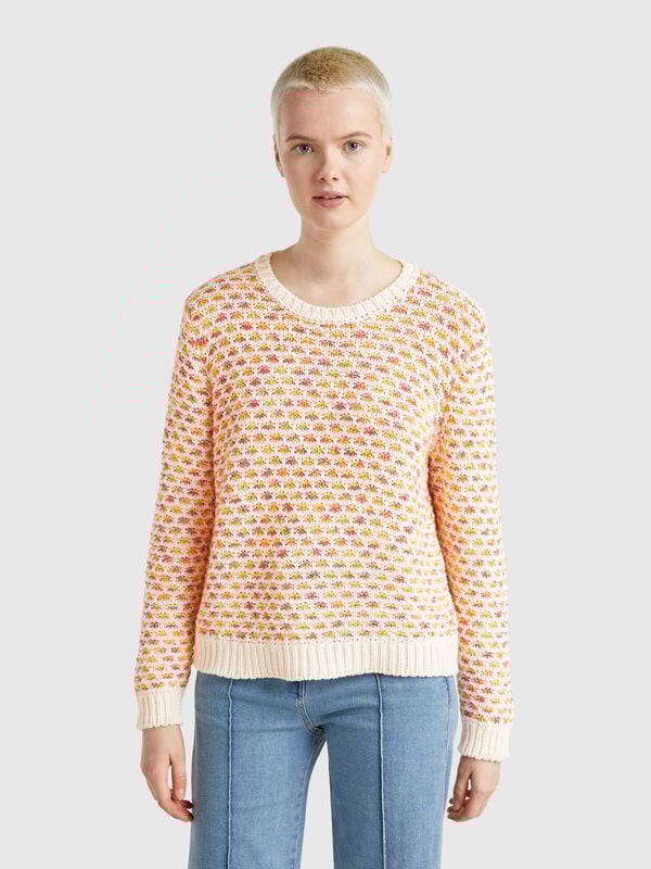 Camisola reversível em mistura de algodão Mulher