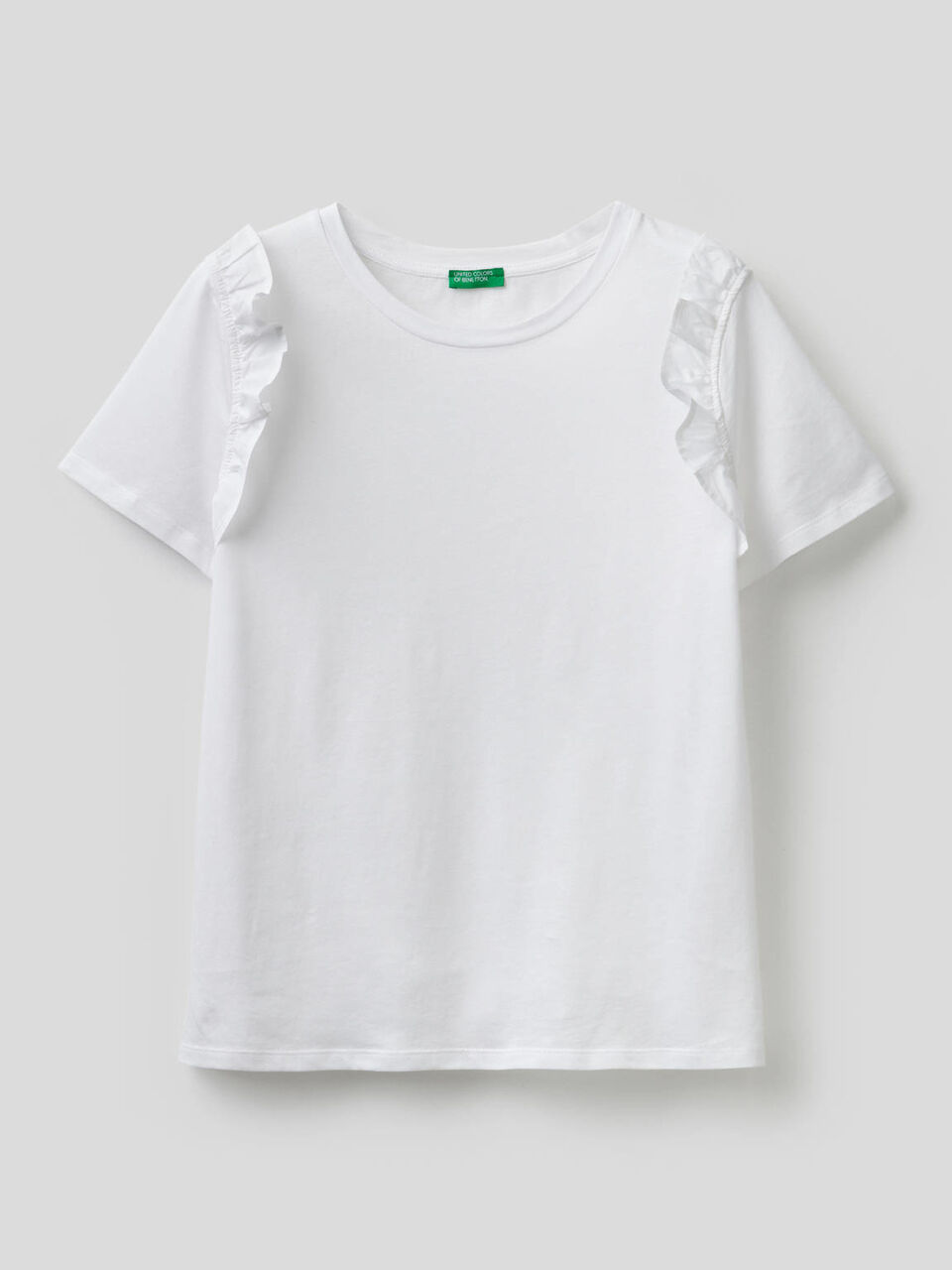 T-shirt 100% algodão com folhos image number 1