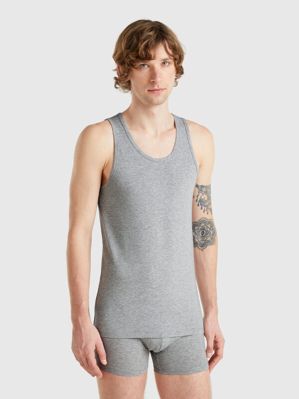 Top em algodão stretch Homem