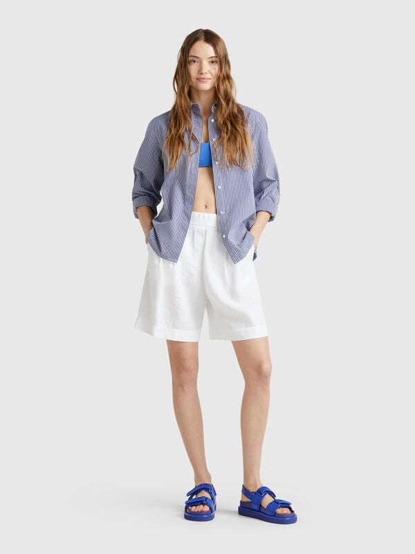 Bermudas 100% linho Mulher