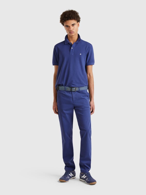 Chinos slim fit azul-escuro Homem