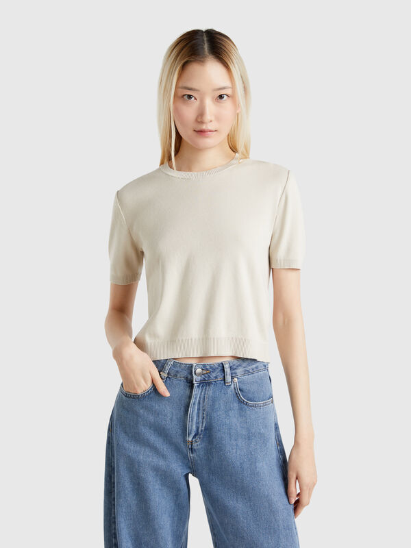 Camisa manga curta 100% algodão Mulher