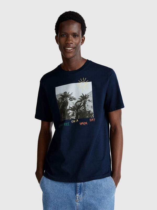 T-shirt com estampado fotográfico Homem