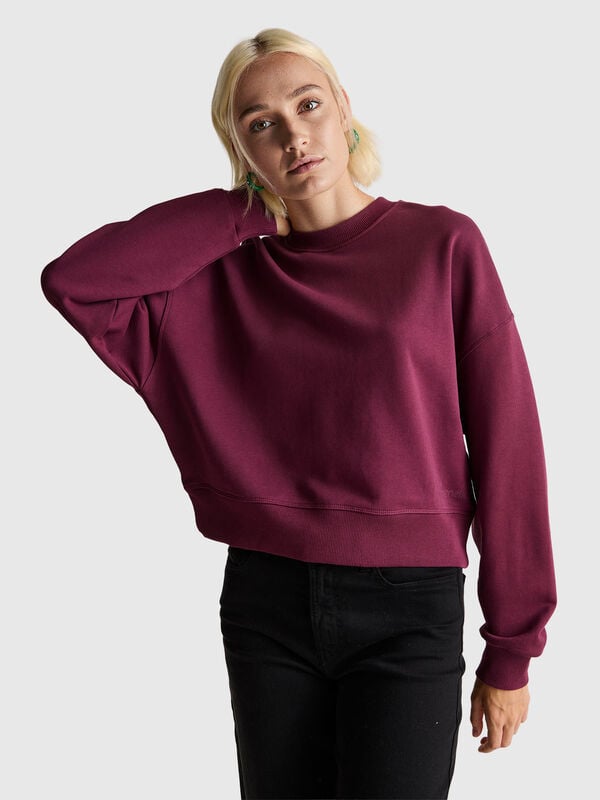 Sweat 100% algodão com estampa logótipo Mulher