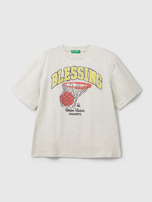 T-shirt de manga curta em algodão  Menino