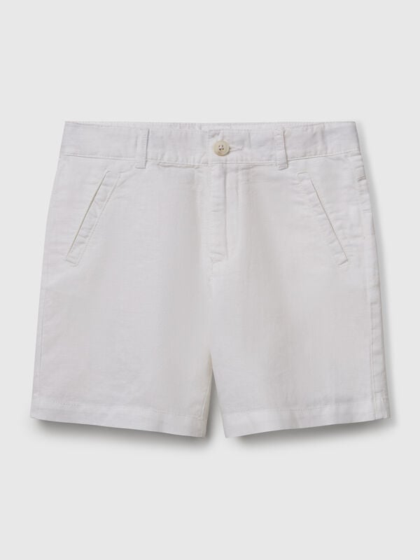 Shorts em mistura de linho Menino