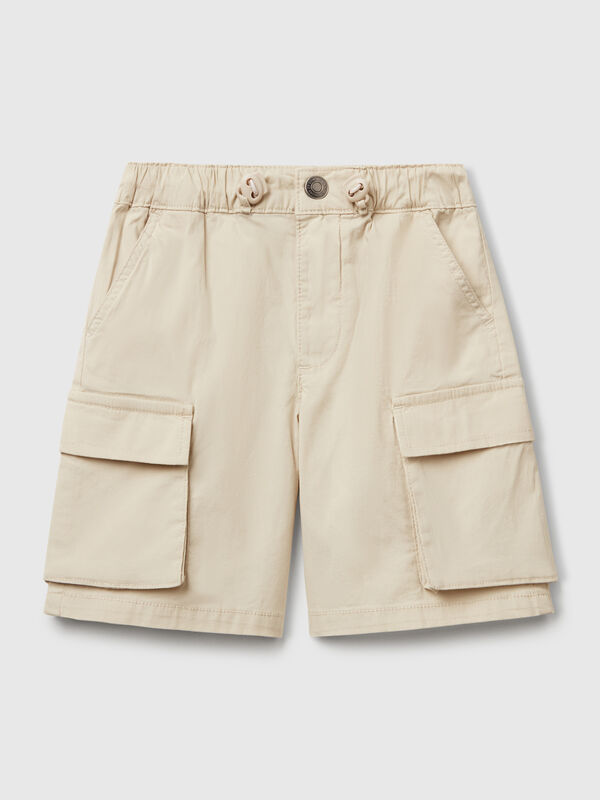 Shorts parachute em algodão stretch Menino