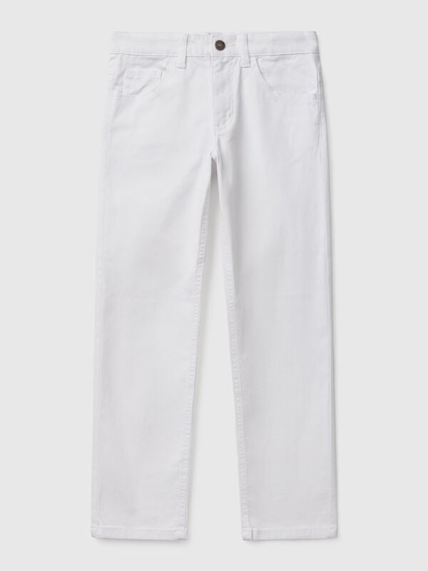 Calças slim fit cinco bolsos Menino