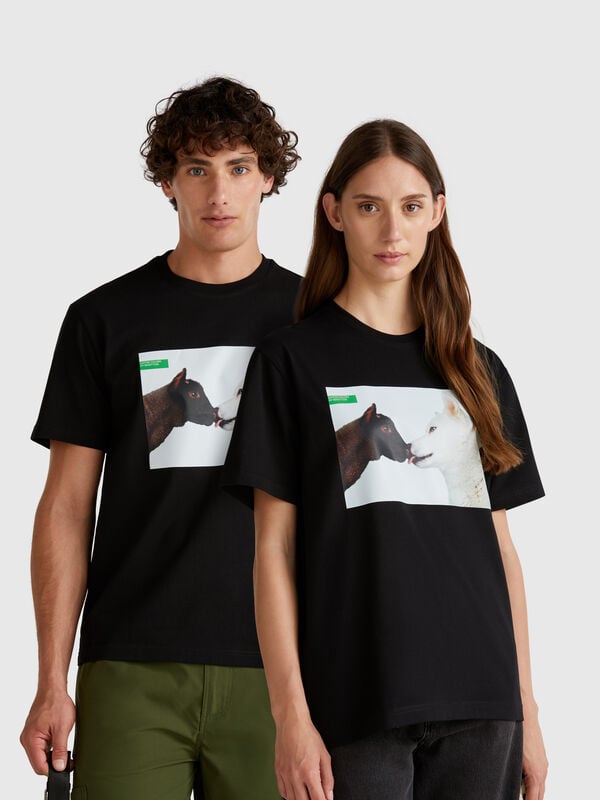 T-shirt com estampado fotográfico Oliviero Toscani