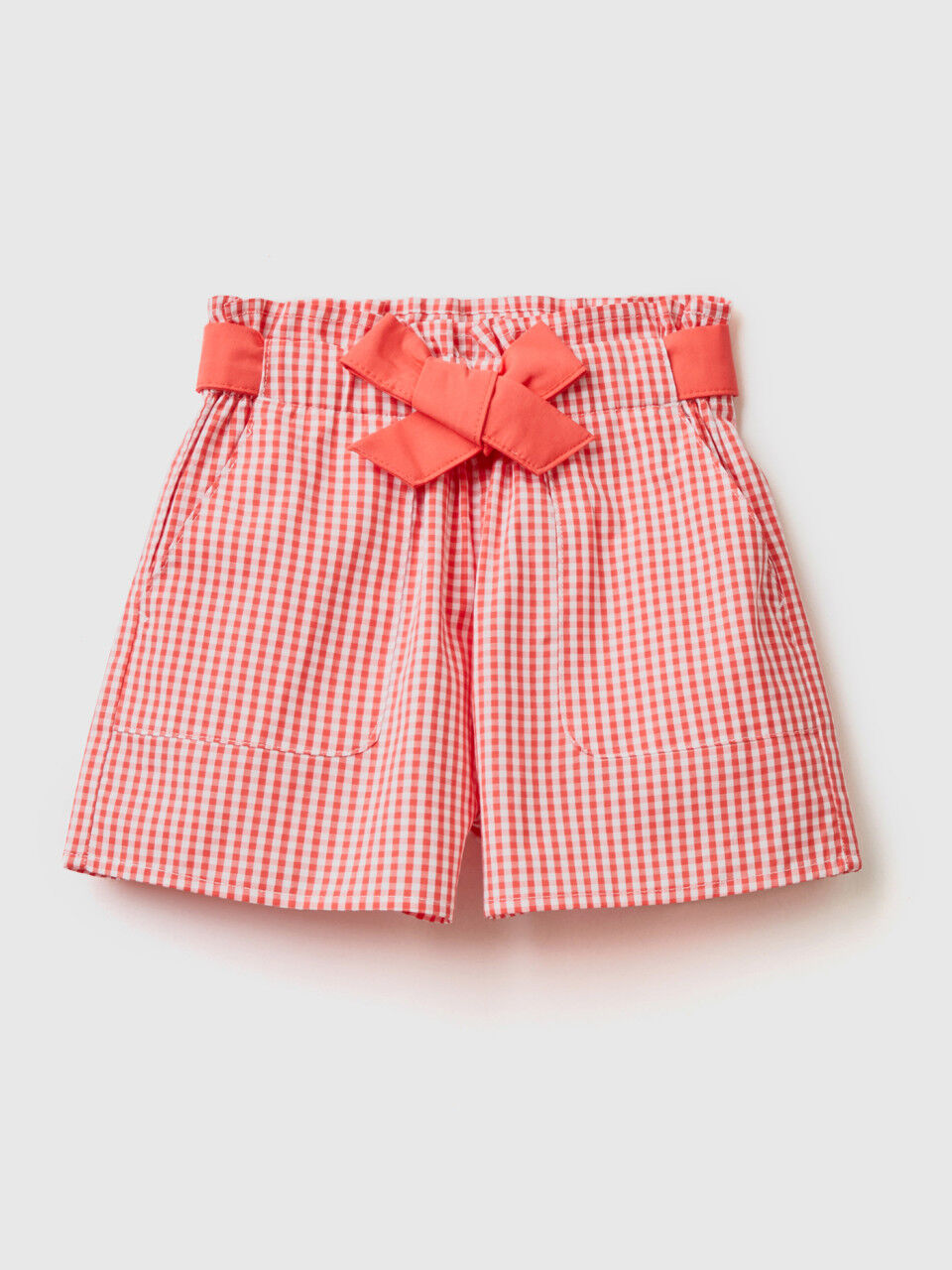 Bermudas vichy com cinto
