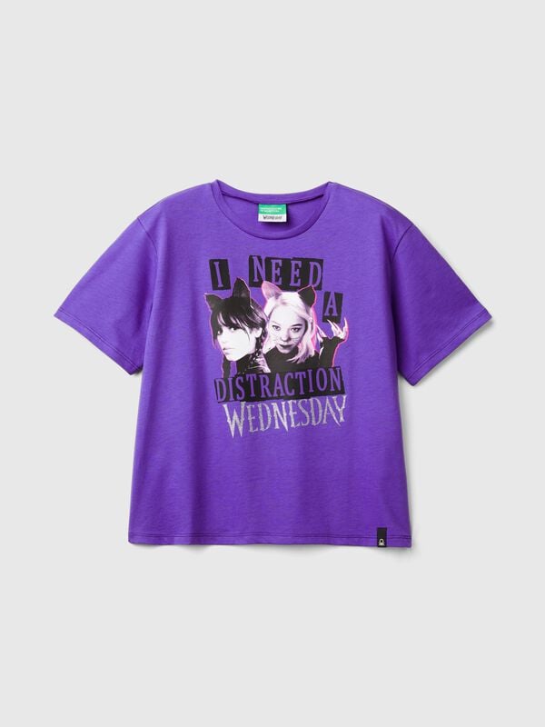 T-shirt violeta Wednesday Addams Menina