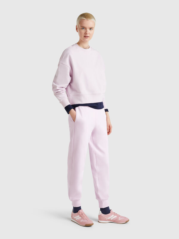 Joggers em algodão puro Mulher