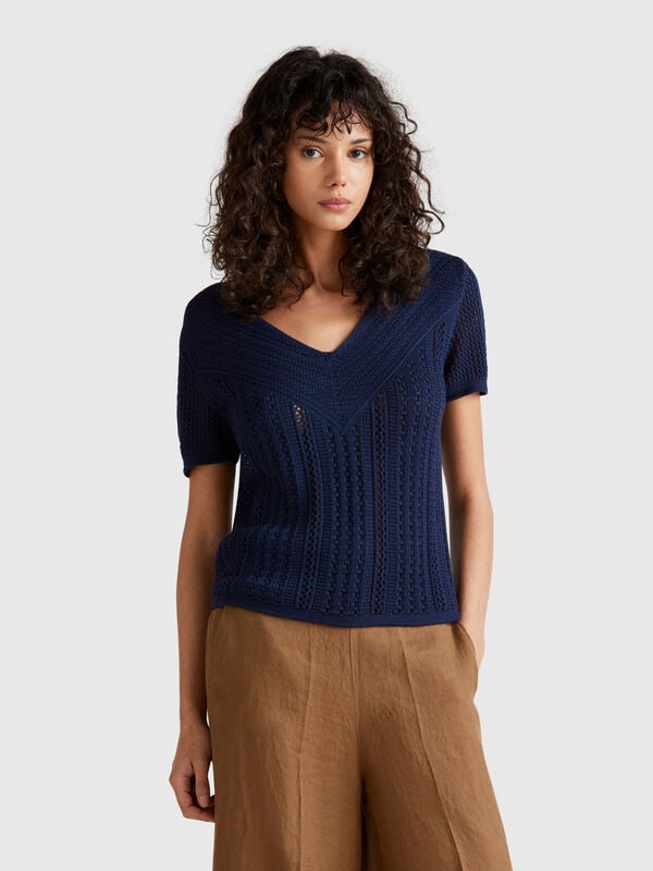Camisola com perfurações Mulher